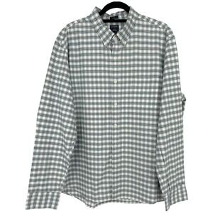 J Crew Men's Plaid Flex Oxford Long Sleeve Button Down Slim‎ Fit Shirt Size XXL